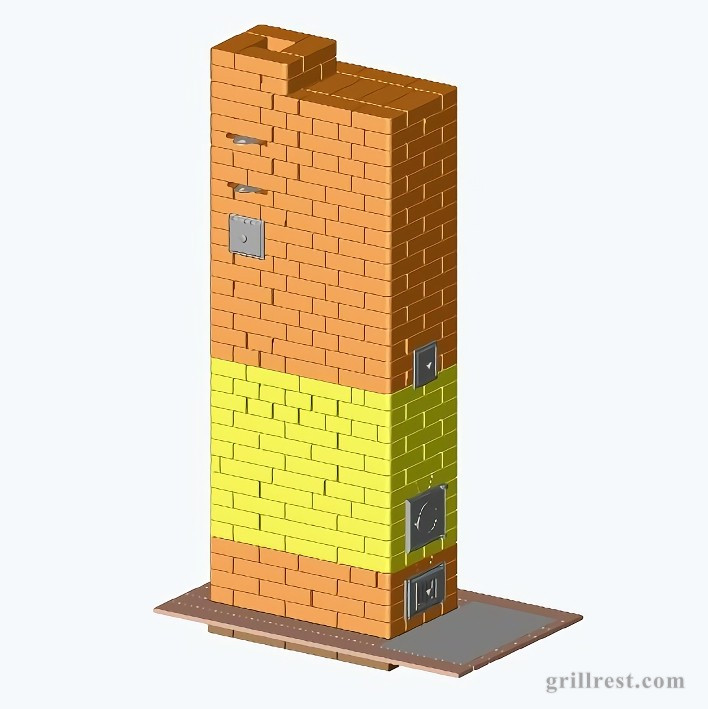 Типовая отопительная печь ПТОУ-2500